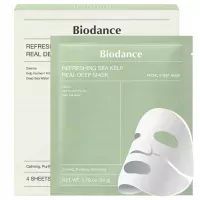 Biodance - Refreshing Sea Kelp - Real Deep Mask - Moisturizing and soothing face mask - 4 pcs