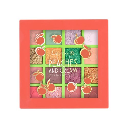 Lovely - Peaches & Cream Eyeshadow Palette - Paleta 16 cieni do powiek - 13 g