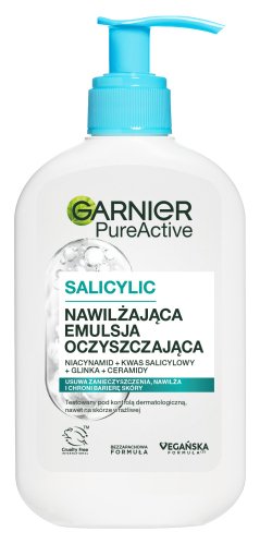 GARNIER - Pure Active - Nawilżająca emulsja oczyszczająca do twarzy - 250 ml