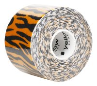 yellowSPORT - yellowTAPE - Kinesiotape - Taśma do kinesiotapingu - 5 cm x 5 m - Pomarańczowy wzór tygrysi