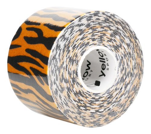 yellowSPORT - yellowTAPE - Kinesiotape - Taśma do kinesiotapingu - 5 cm x 5 m - Pomarańczowy wzór tygrysi
