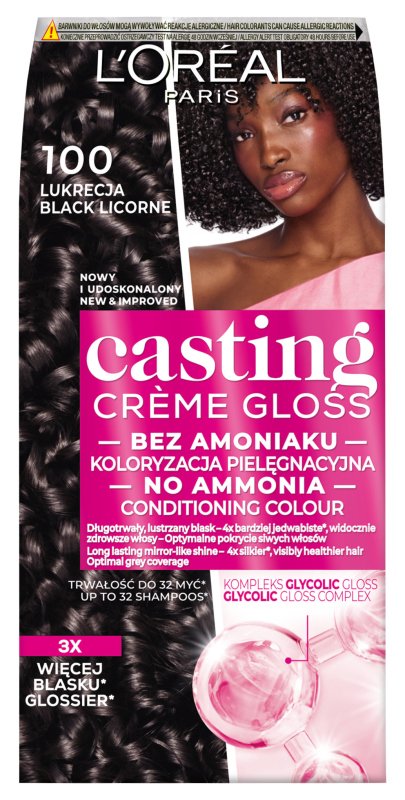 L'Oral Casting Crme Gloss 100 Licorice  Ammonia-Free Color