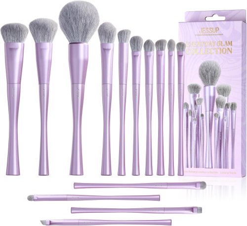 Jessup - Everyday Glam Collection - 14pcs Makeup Brushes Collection - Luxury Purple - T512