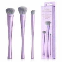 Jessup - Everyday Glam Collection - 3pcs Face Coverage Trio Set - Zestaw 3 pędzli do makijażu twarzy - Luxury Purple - T513
