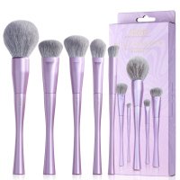 Jessup - Everyday Glam Collection - 5pcs Flawless Face Brush Set - Set of 5 face makeup brushes - Luxury Purple - T514