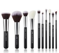 JESSUP - Individual Brushes Set - Set of 10 eye makeup brushes - T176 Black/Silver   