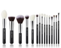 JESSUP - Individual Brushes Set - Zestaw 15 pędzli do makijażu twarzy i oczu - T180 Black/Silver   