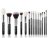 JESSUP - Individual Brushes Set - Set of 15 face and eye makeup brushes - T180 Black/Silver   