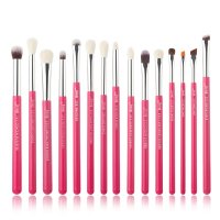 JESSUP - Individual Brushes Set - Set of 15 makeup brushes - T197 Rose Carmine/Silver