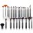 JESSUP - Pro Brushes Set - Zestaw 34 pędzli do makijażu - T313 Black/Silver   