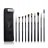 JESSUP - Pro Brushes Set - Set of 10 eye makeup brushes with case - T315 Black/Silver   
