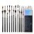 JESSUP - Pro Comprehensive Eye Brush Set - Set of 28 eye makeup brushes - T341 Black/Silver   