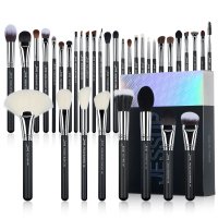 JESSUP - Pro Brushes Set - Set of 35 face and eye makeup brushes - T342 Black/Silver   