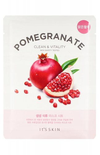 It's Skin - Pomegranate Clean & Vitality Mask Sheet - Maseczka do twarzy w płacie - 20 g