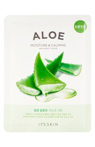 It's Skin - Aloe Moisture & Calming Mask Sheet - Nawilżająca maseczka do twarzy w płacie z aloesem - 18 g