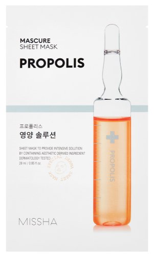 Missha - Propolis Mascure Sheet Mask - Odżywcza maska w płacie z propolisem - 28 ml 