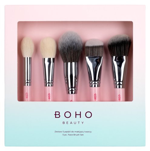 Boho Beauty - Love Color - 5 pc. Face Brush Set  - Zestaw 5 pędzli do makijażu twarzy