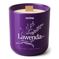 Ravina - Wood Wick - Soy Scented Candle - Lavender - 175 g 