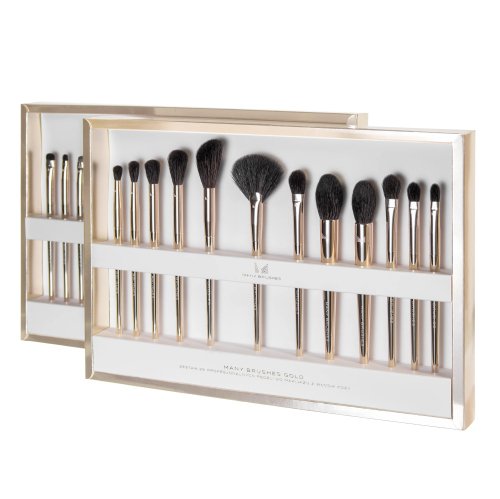 Many Beauty - Many Brushes - Gold - Zestaw 26 profesjonalnych pędzli do makijażu 