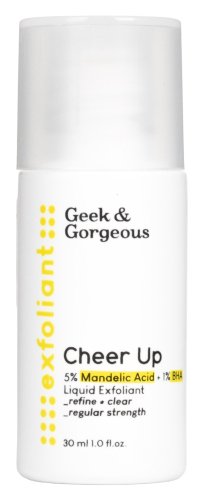 Geek & Gorgeous - Cheer Up - 5% Mandelic Acid + 1% BHA Liquid Exfoliant - Eksfoliator / Tonik z kwasem migdałowym do cery mieszanej i trądzikowej - 30 ml