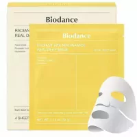 Biodance - Radiant Vita Niacinamide - Real Deep Mask - Brightening face sheet mask - 4 pcs