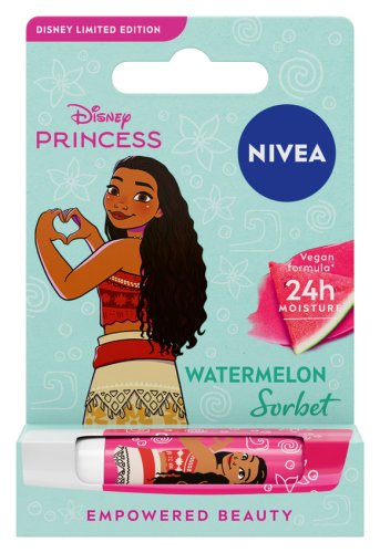 Nivea - Disney Princess - Caring Lip Balm - Watermelon Sorbel - Pielęgnująca pomadka do ust - Belle - Disney Limited Edition - 4,8 g