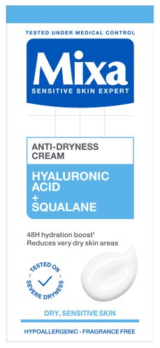 Mixa - HYALURONIC ACID + SQUALANE - Anti-Dryness Cream - Nawilżający krem do twarzy przeciw przesuszeniom - 50 ml