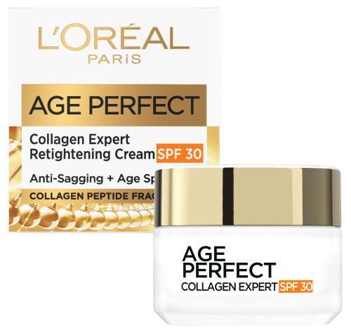 L'Oréal - AGE PERFECT - COLLAGEN EXPERT - Retightening Cream SPF30 - Ujędrniający krem do twarzy na dzień - 50 ml 