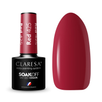 CLARESA - SOAK OFF UV/LED - RAINBOW EXPLOSION - Lakier hybrydowy do paznokci - 5 g - Red 425 - Red 425
