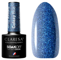 CLARESA - SOAK OFF UV/LED - GLOWING - GALAXY - Lakier hybrydowy do paznokci - 5 g - Galaxy Blue - Galaxy Blue
