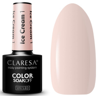 CLARESA - COLOR SOAK OFF UV/LED - ICE CREAM - Lakier hybrydowy do paznokci - 5 g - 1 - 1