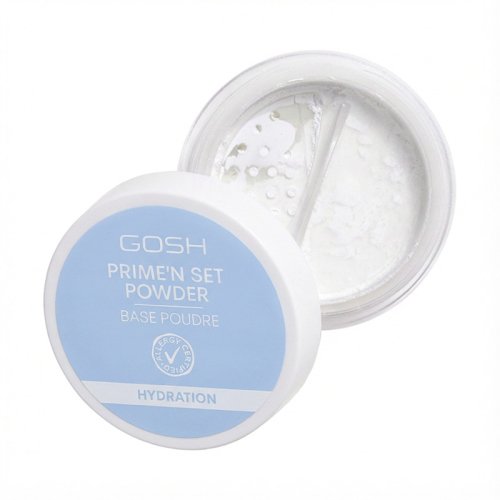 GOSH - Prime'n set PRIMER & MATTIFYING SETTING POWDER - Fiksująco-matujący puder/baza z dodatkiem kwasu hialuronowego 3w1 - 7 g