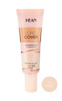 HEAN - Long Cover - Perfect Skin - Mocno kryjący, wodoodporny podkład do twarzy z SPF20 - 25 ml  - C1 IVORY  - C1 IVORY 