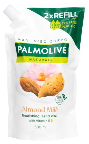 Palmolive - Naturals - Milk & Almond - Handwash Cream - Mydło do rąk w płynie - Uzupełnienie - 500 ml