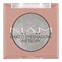 NAM - Baked Eyeshadow Wet & Dry - Wypiekany cień do powiek - 4 g - 02 Silver Lining - 02 Silver Lining
