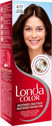 LONDA - COLOR - PERMANENT COLOR CREME - Farba do trwałej koloryzacji włosów - 4/77 ZŁOTY BRĄZ