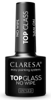 CLARESA - Top Glass No Wipe - Top hybrydowy do paznokci UV/LED bez przemywania - 5 g   