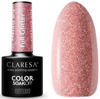 CLARESA - SOAK OFF UV/LED - GLOWING - FULL GLITTER - Lakier hybrydowy do paznokci - 5 g - FULL GLITTER 8 - FULL GLITTER 8