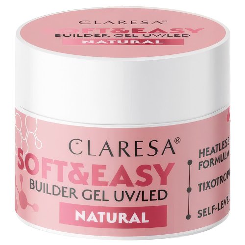 CLARESA - SOFT & EASY Builder Gel UV/UVA - Żel budujący - 90 g  