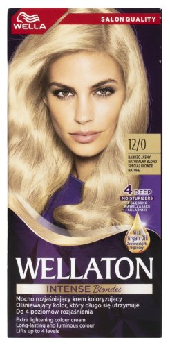 WELLA - WELLATON - INTENSE BLONDES - Extra Lightening Colour Cream - Mocno rozjaśniający krem koloryzujący - 12/0 Bardzo Jasny Naturalny Blond