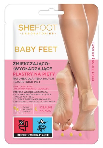 SHEFOOT - Baby Feet - Zmiękczająco-wygładzające plastry na pięty - 1 para