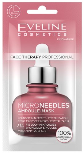 Eveline Cosmetics - Face Therapy Professional - Mezoneedles Ampoule Mask - Regenerująca maseczka z mikroigłami - 7 ml