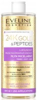Eveline Cosmetics - 24K GOLD & PEPTIDES - Luxury Ani Wrinkle Micellar Water - Luksusowy przeciwzmarszczkowy płyn micelarny - 500 ml 