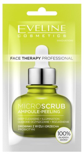 Eveline Cosmetics - Face Therapy Professional - MicroScrub Ampoule-Peeling - Kremowy peeling drobnoziarnisty do twarzy - 8 ml 