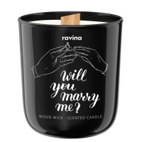 Ravina - Wood Wick - Scented Candle - Sojowa świeca zapachowa - Will You Marry Me? - 175 g