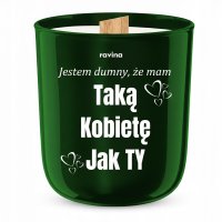 Ravina - Wood Wick - Scented Candle - Sojowa świeca zapachowa - Jestem dumny, że mam taką Kobietę jak Ty - 175 g
