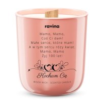 Ravina - Wood Wick - Scented Candle - Sojowa świeca zapachowa - Mamo, Mamo coś Ci dam.. - Wierszyk - 175 g