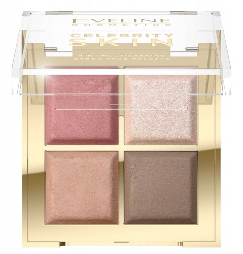 Eveline Cosmetics - Celebrity Skin - 4in1 Multitasking Baked Face Palette - Wypiekana paleta do konturowania twarzy - 16 g