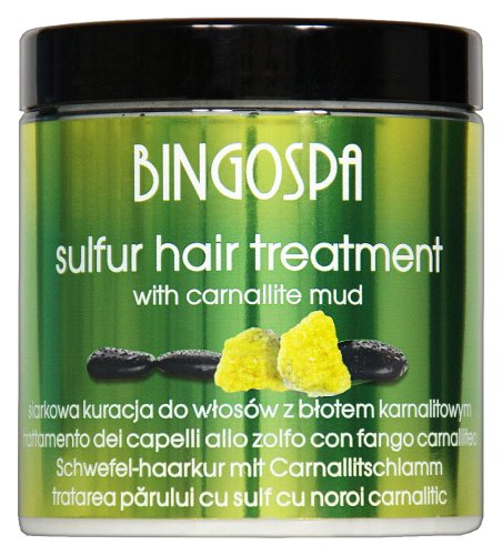 BINGOSPA - Sulfur Hair Treatment - Siarkowa kuracja do włosów z błotem karnalitowym - 250 g