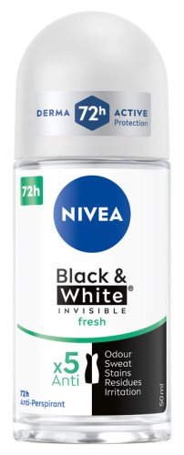 Nivea - Black & White Invisible - Fresh - 48H Anti-Perspirant Roll-on for Women - 50 ml